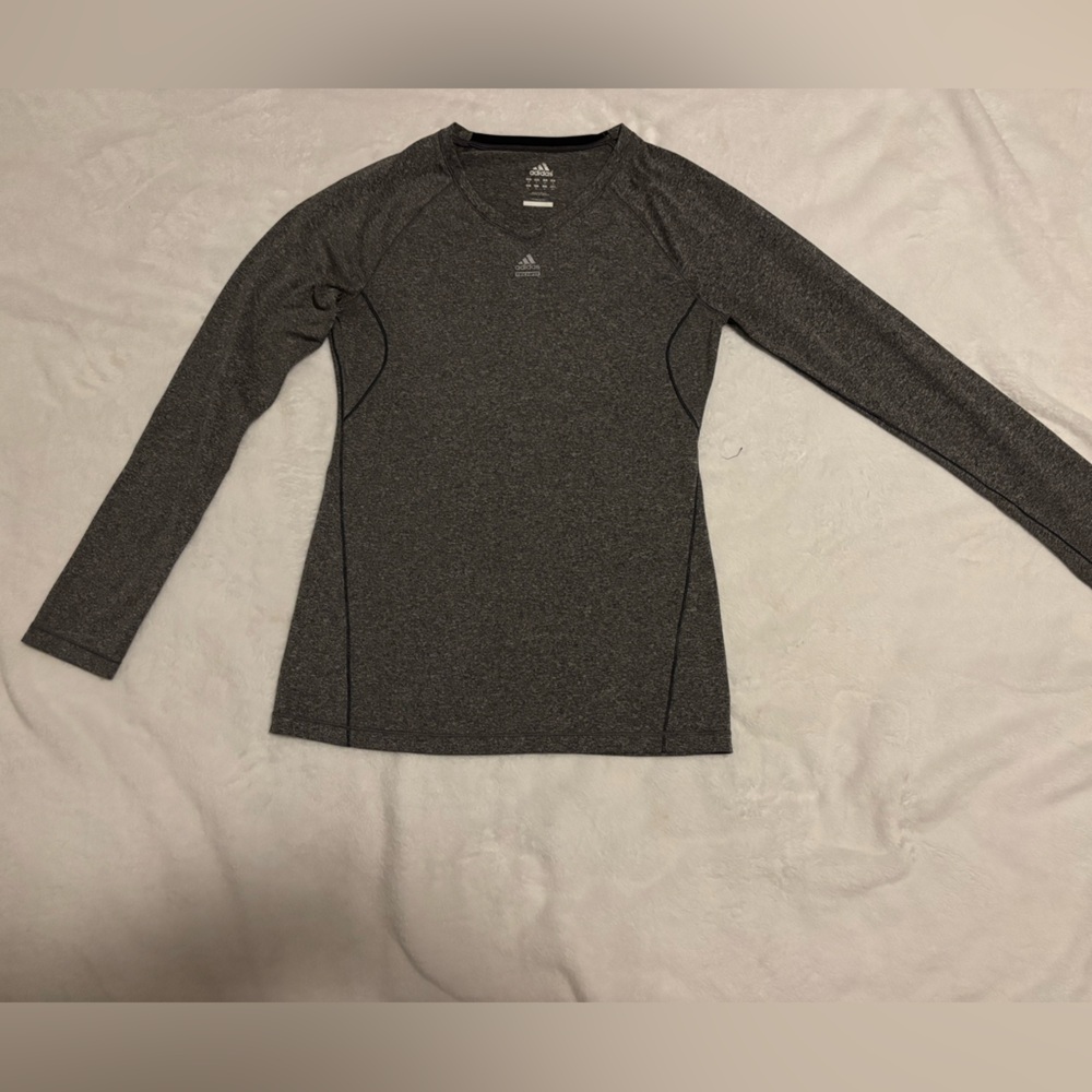 Adidas Charcoal Heather Long Sleeve Shirt
